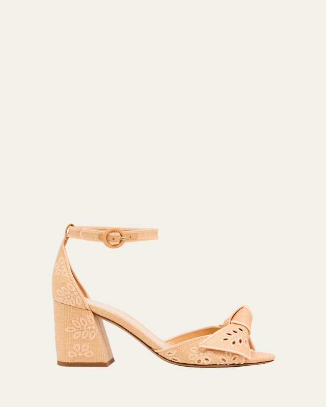 Maxi Clarita Embroidered Raffia Sandals